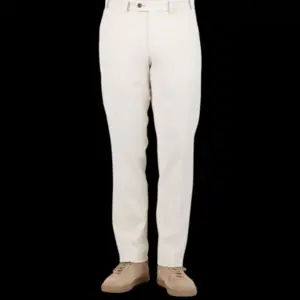 Trousers | Hiltl Cream Micro Cotton Corduroy Regular Fit Chinos