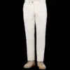 Trousers | Hiltl Cream White Cotton Corduroy Regular Fit Chinos