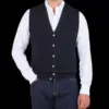 Knitwear | Gran Sasso Navy Extra Fine Merino Wool Vest